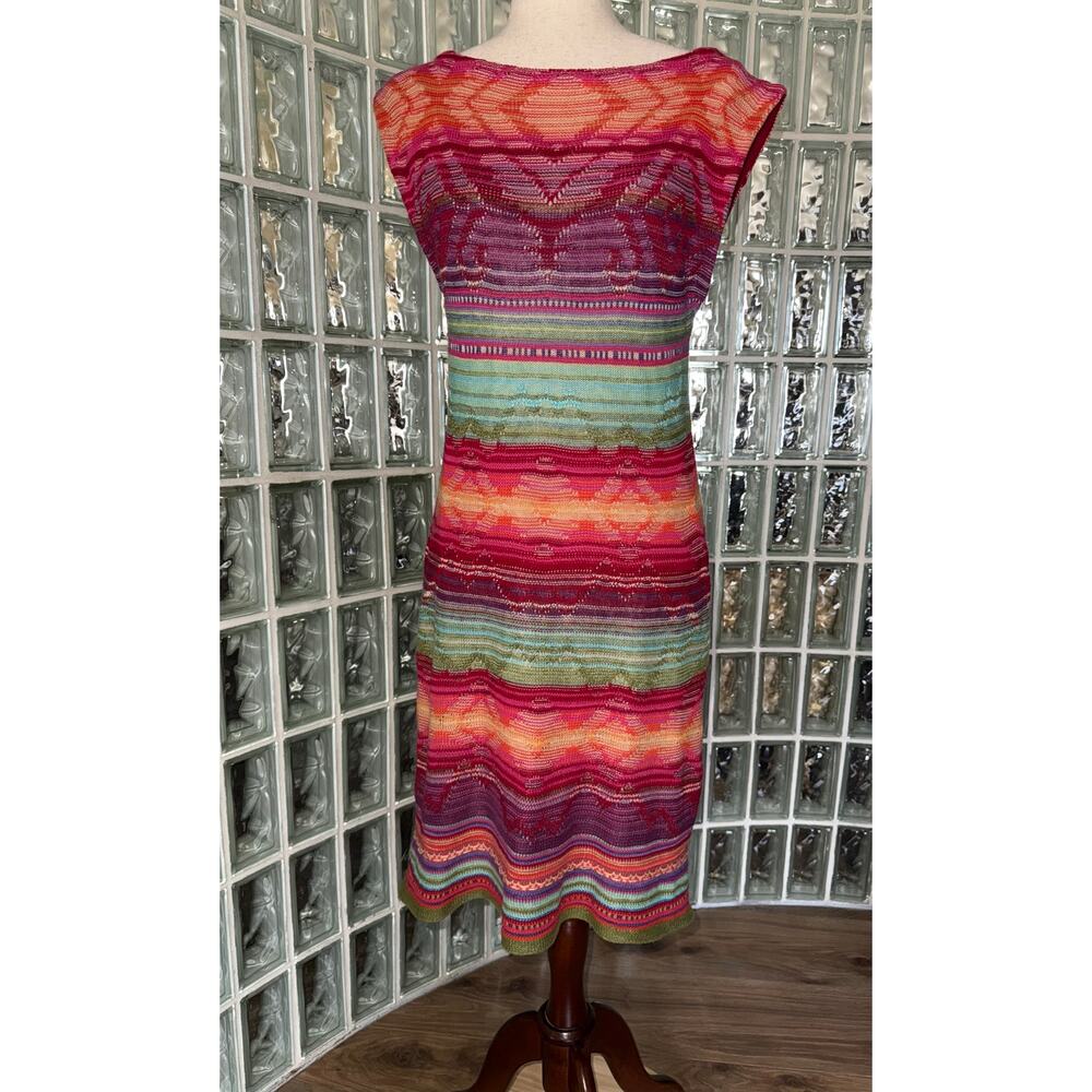 LAUREN Ralph Lauren Aztec/Tribal Lined Sleeveless Sweater Dress - size M - OA